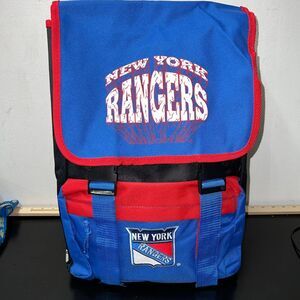 Vintage New York Rangers Retreat Backpack Bag Blue NHL Nasco Little‎ America